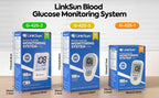LinkSun Blood Glucose Meter G-425-3 Glucometer No Code for Diabetes Test 10/50/100pcs Strips Lancets Medical Blood Sugar mg/mmol