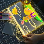 LED Drawing Board Toddler Painting Board Educational Toddler Writing Supplies Portable Drawing Tool for School Home Travel