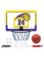Children's wall mounted silent non porous foldable basketball stand indoor and outdoor activity basketball stand with basketball