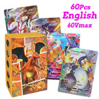 60-100Pcs New English French Spanish Pokemon Cards GX MEGA EX TAG TEAM Vstar Game Battle Card Hot Sale Collection Card Kids Gift