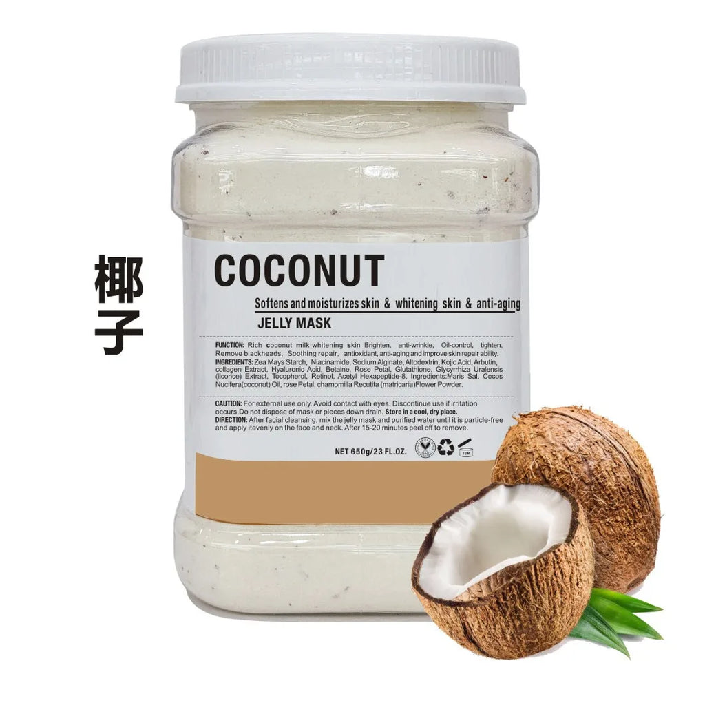 650g Arbutin Rose Jelly Mask Powder DIY Masks Peel Off Vitamin C Hyaluronic Acid Facial Skin Care 24K Gold Mud Mask