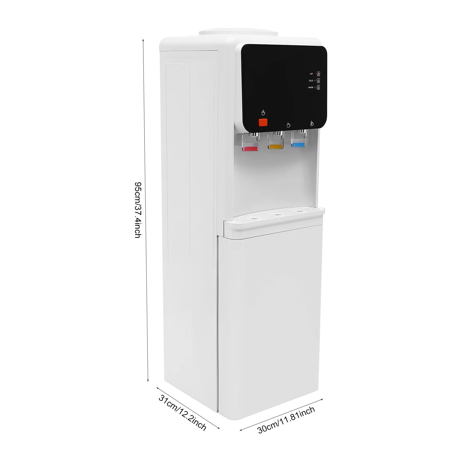 Hot&Cold Water Dispenser 500W Fast Heating 75W Cooling ABS Stainless Steel Home Office Electric Water Cooler with Child Lock