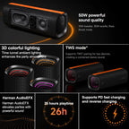 Xiaomi Sound Party, 50W Portable Bluetooth Speaker, Harman AudioEFX TWS Mode 26h Playtime, Smart Connectivity Wireless Speaker