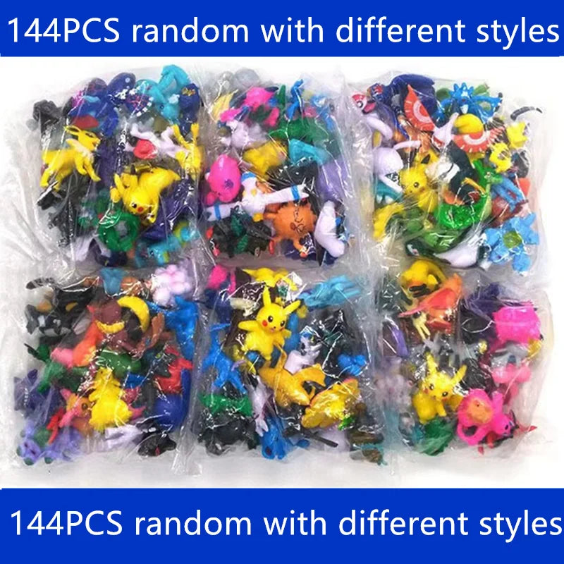 144 Style Anime  Action Figure Model Pokemon Figure Toys Ornamental Decoration Collect Toys For Children's Christmas Gift