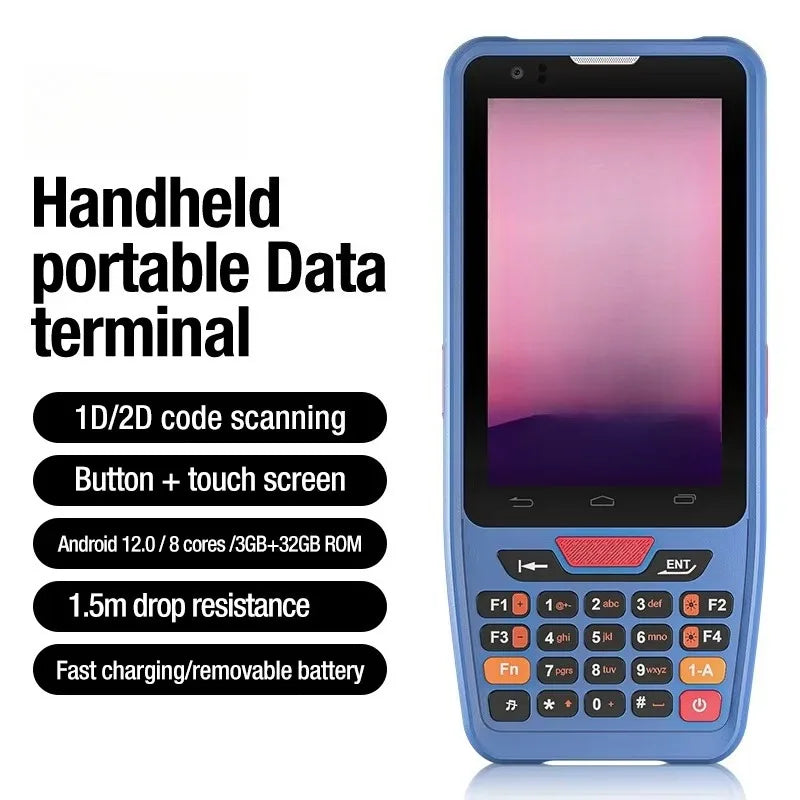 IP67 4 Inch Waterproof Industrial Rugged PDA Handheld Android PDAs Portable Data Terminal NFC  Data Collector for Inventory Main image