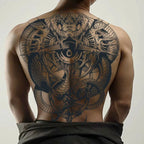 Magic Juice Ink Waterproof Tattoo Stickers Full Back Large Size Herbal Juice Temporary Tattoos Men Body Art Dragon Tiger