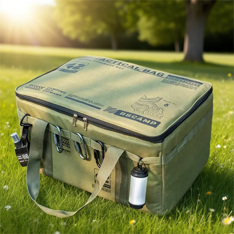 30-42L Tactical Camping Storage Bag Insulated Folding Box Waterproof Picnic Tableware Field Equipment Outdoor Gear Organizer Main image