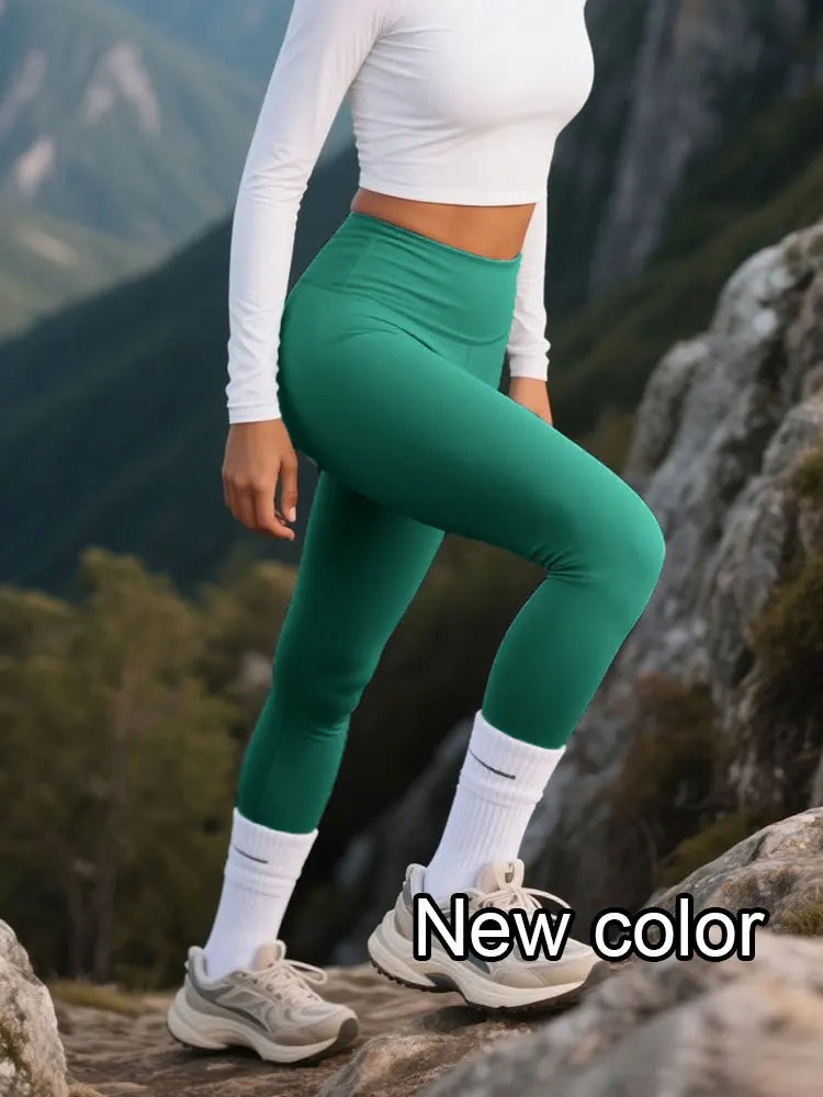 Summer Sale High-Waist Yoga Pants - 4-Way Stretch Quick-Dry Leggings for Running Cycling Gym Workout