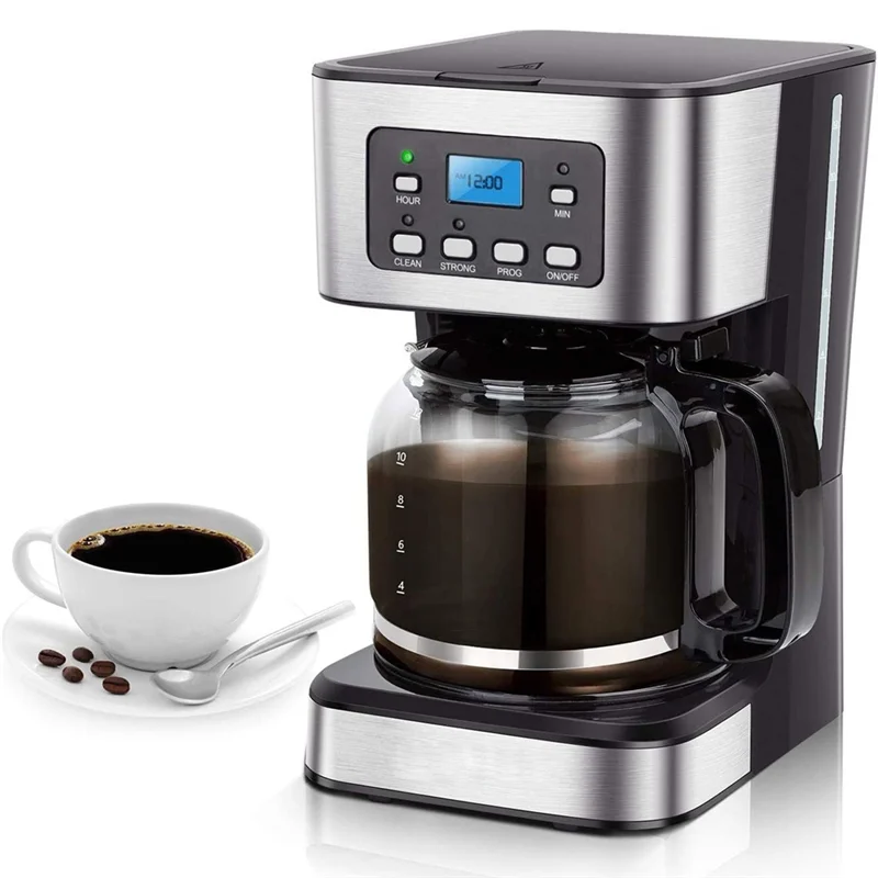 SOKANY 950W 1.5L Electric Coffee Maker 12-Cup Coffee Maker With 24-Hour Preset Keep Warm Function With Function US Plug