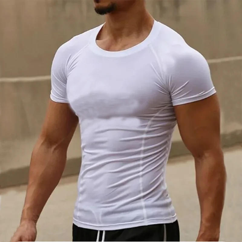 Men Compression Running T-shirt Fitness Tight Long Sleeve Sport Shirts Training Jogging Tops Gym Sportswear Dry Fit Rashgard Secondary image