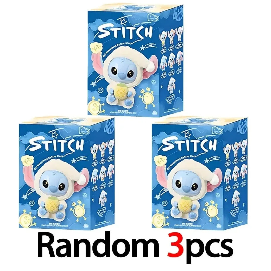 2025 Sales Stitch Blind Box Bag Eat Some Thing Before Sleep Series Vinyl Pendant Cute Doll MysteryBox Fluffy Doll Surprise Gift