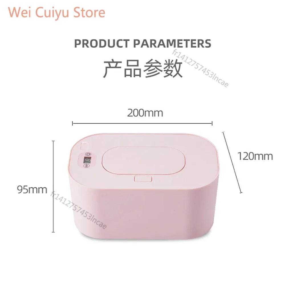 Baby Wipe Warmer Heater Wet Towel Heating Box Portable Home Car Use Mini Dispenser for Disinfecting Wipes Napkin Main image