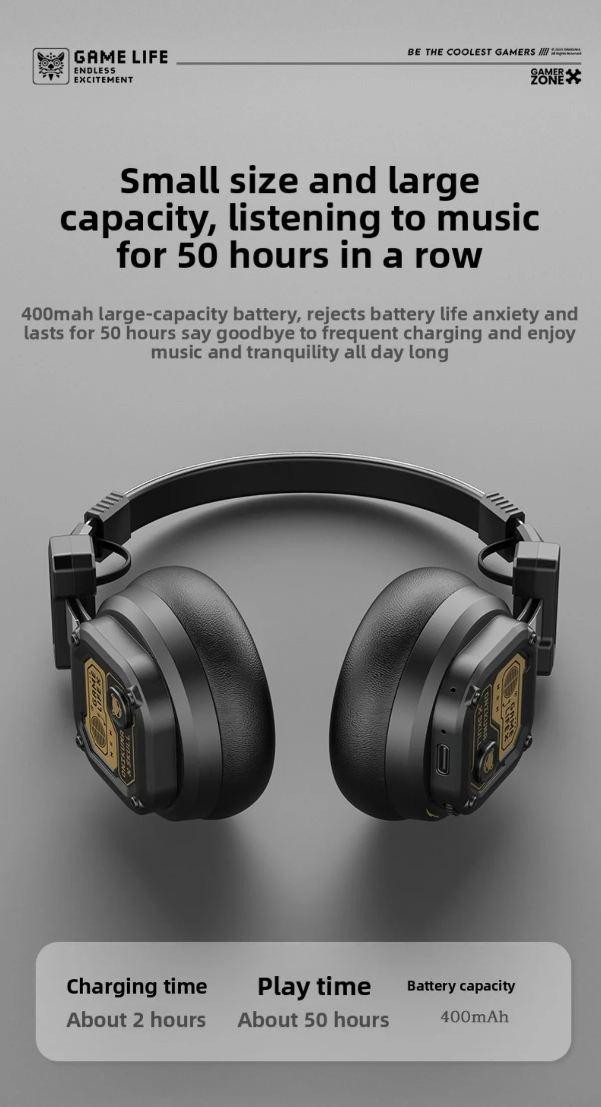 Onikuma Bluetooth Headphones Over Ear Hifi Stereo Music Headset Professional True Sports with Earphones TF/AUX Music Player