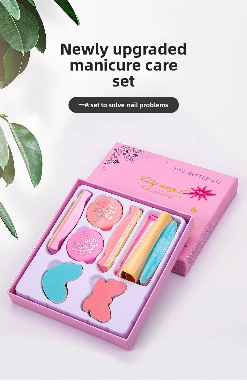 Manicure Set Powder Nail Kit Strengthener Professional Versatile Tools for Travel Girls Women Home Beauty Polishing Wax