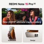 Xiaomi Redmi Note 15 Pro 5G 8GB 256GB 12GB 512GB 6.83" 1.5K AMOLED Display MTK Dimensity 7400-Ultra 200MP Camera 6580mAh Battery