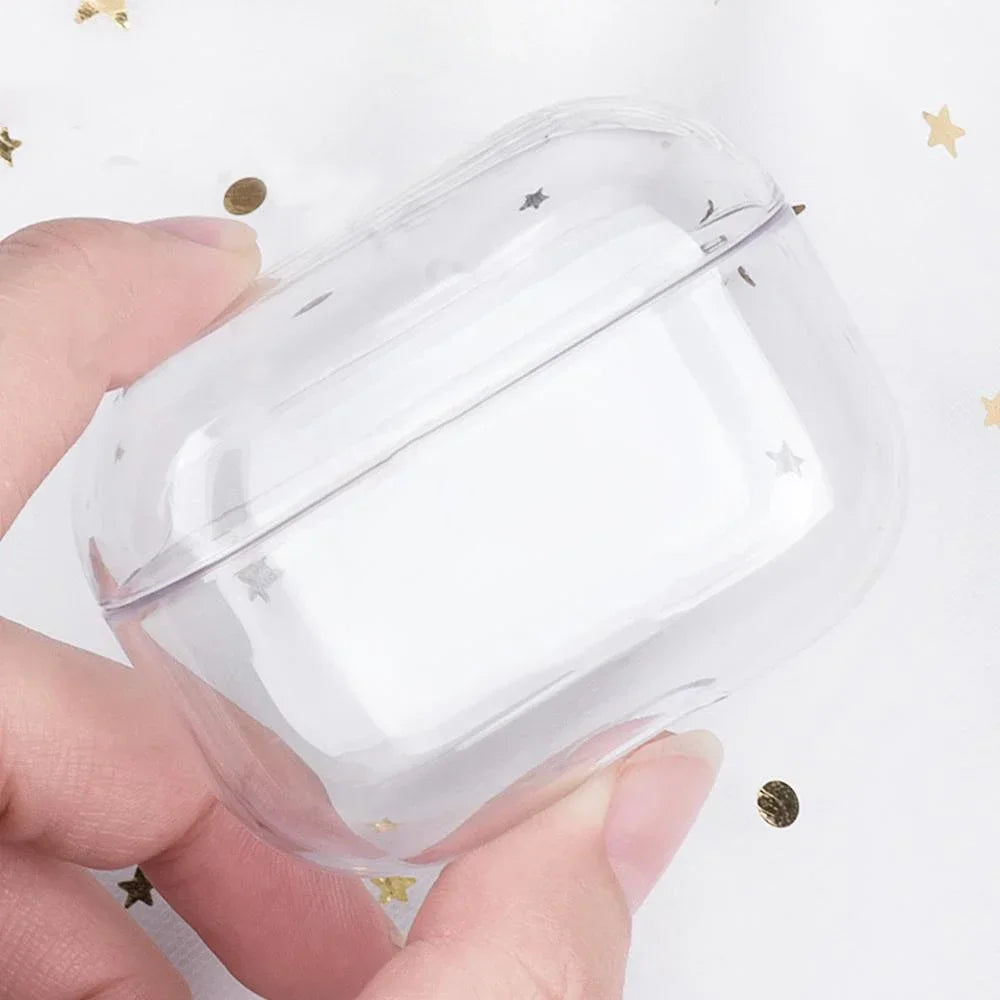 Transparent PC Earphone Case For AirPods 4 3 2 1 Pro 2 USB C Cover Hard Anti-fall Clear Headphone Coque For AirPods 4 4th Pro2
