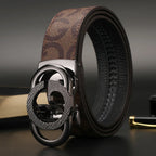 New luxury brand men's leather belt, 3.4 cm width, high-quality belt for women, women's belt design