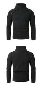 2026 New Men's White Turtleneck Sweater, British-style Black Pullover, Asian Sizes M-4XL. Gray Sweaters