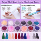 Acrylic Nail Kit Starter Set Acrylic Powder with U V Light Professional Tools with Decoration for Beginners Home Salon Gifts