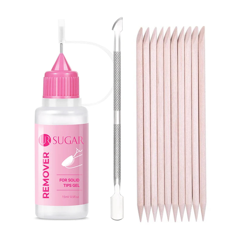 UR SUGAR 3PCS False Nails Set With 420Pcs Matte Soft Gel Tips Solid Glue Gel Remover Quick Nail Extension Kit Nail Beauty Starte