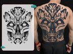 Magic Juice Ink Waterproof Tattoo Stickers Full Back Large Size Herbal Juice Temporary Tattoos Men Body Art Dragon Tiger