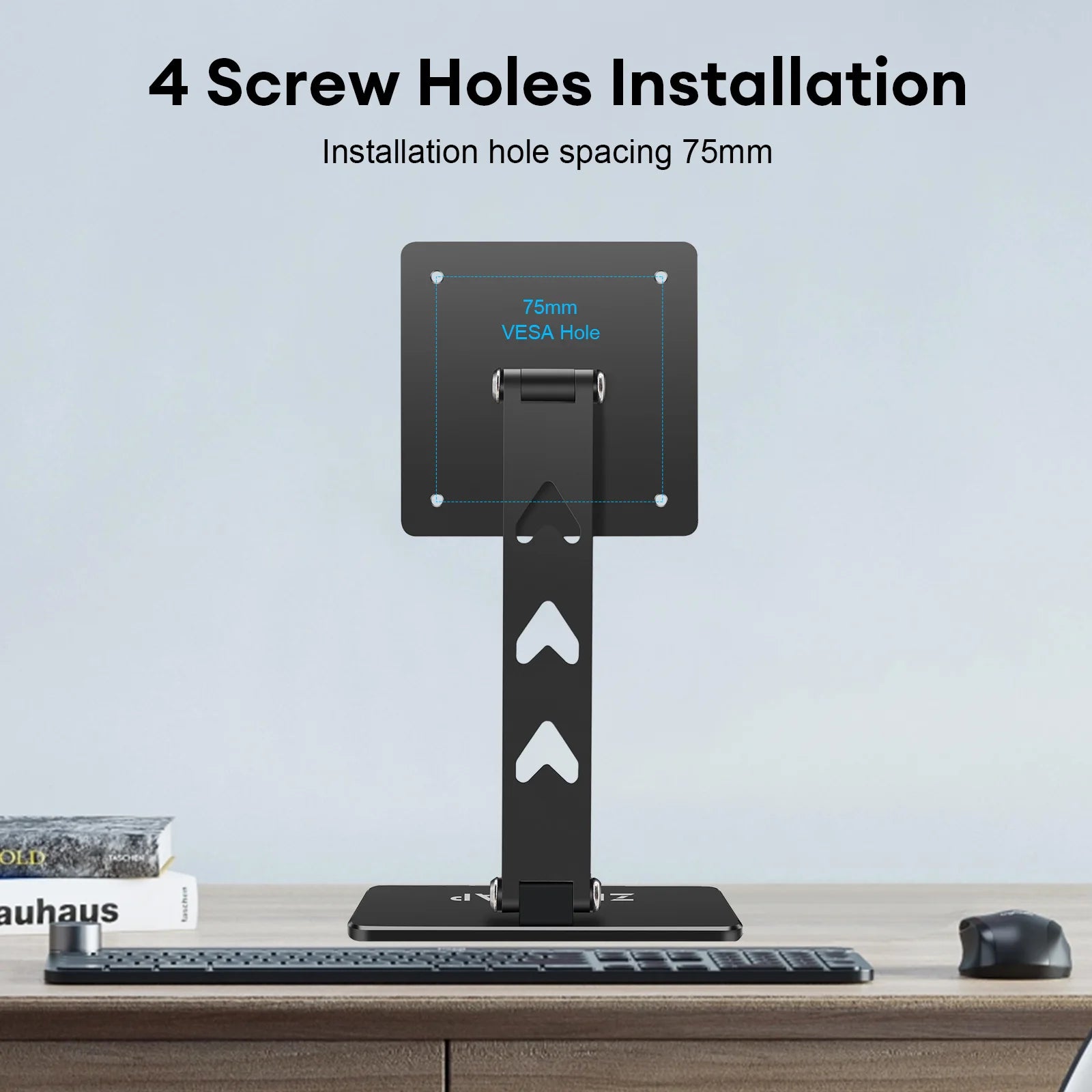 ZEUSLAP Rotating Portable Monitor Desk Metal Stand Holder For VESA Mount monitor