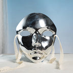 Masquerade Mask Metallic Color  Halloween Mask Full Face  For Women Men Cosplay Masquerade Costume Accessories