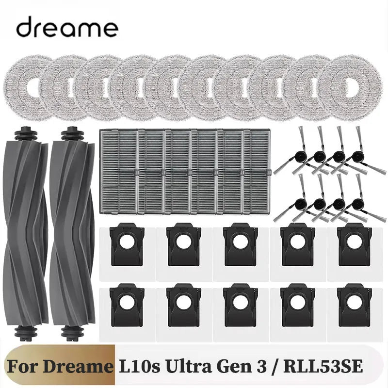 For Dreame L10s Ultra Gen 3 Gen3 / RLL53SE Replacement Parts Accessories Main Side Brush Filter Mop Pad Dust Bag