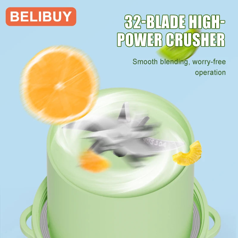 500/1300ML Electric Juicer Cup 6 Blades Blender Milkshake Machine USB Portable Fruit Milk Mixing Tool Mini Fresh Juice Blender Secondary image