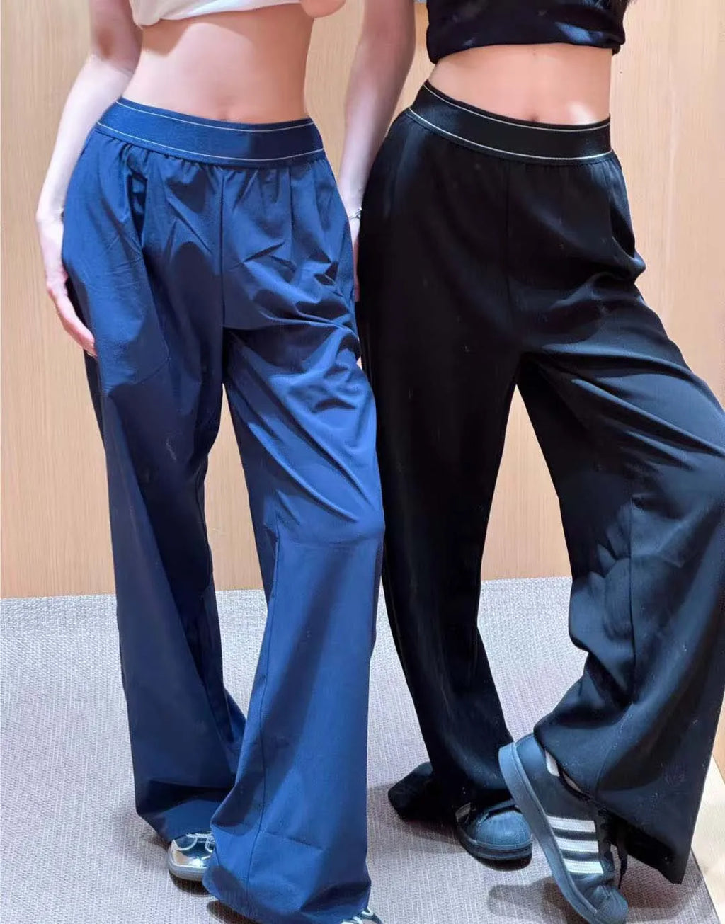 UNITIM Spring Women Straight Sports Pants Solid Loose Casual Yoga Pants for Female Lady Elastic Wiast Lady Quick-dry Sweatpants