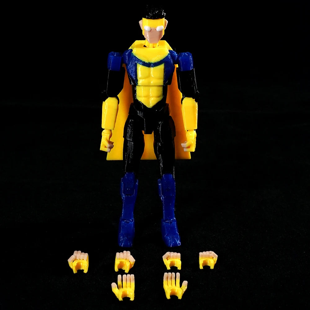 3D Printed Invincible Toys Action Figures Anime Model Lucky Dummy 13 Superheroes Mark Thragg Multi-Jointed Toy Ornaments Gifts