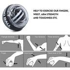 1PCS Auto-Start Gyro Ball Wrist And Forearm Exerciser Hand Arm Finger Grip Strengthener for Muscle Training Fitness Tool