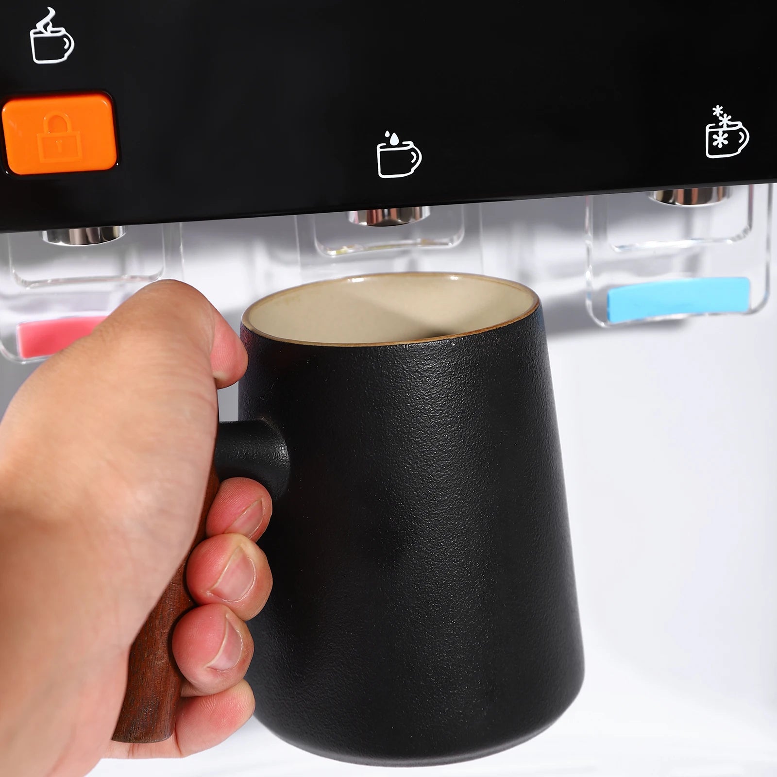 Modern White Electric Water Dispenser, 31* 30*48cm Water-cooled Dispenser, 500W Desktop Electric Cold And Hot Water Dispenser
