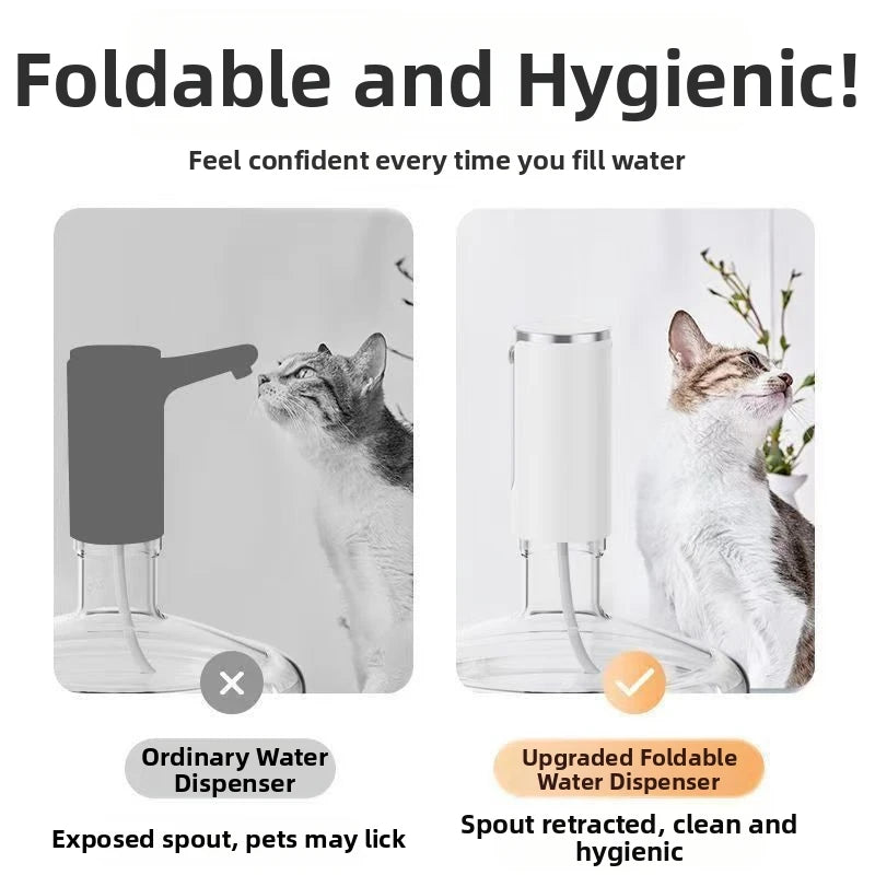 Electric Water Dispenser Foldable Automatic Water Pump Bottle With LED Display USB Charging Household Barreled Water Dispenser