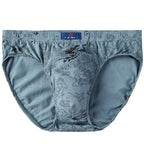 100% Cotton Men's Panties Plue Size Printed Briefs Underwear Loose Lingerie Moisture Absorbent Breathable Underpants