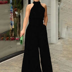 Sexy Sleeveless Jumpsuit Office Lady Spring Summer Fashion Casual Off Shoulder Print Jumpsuits For Women 2024 One Piece Rompers