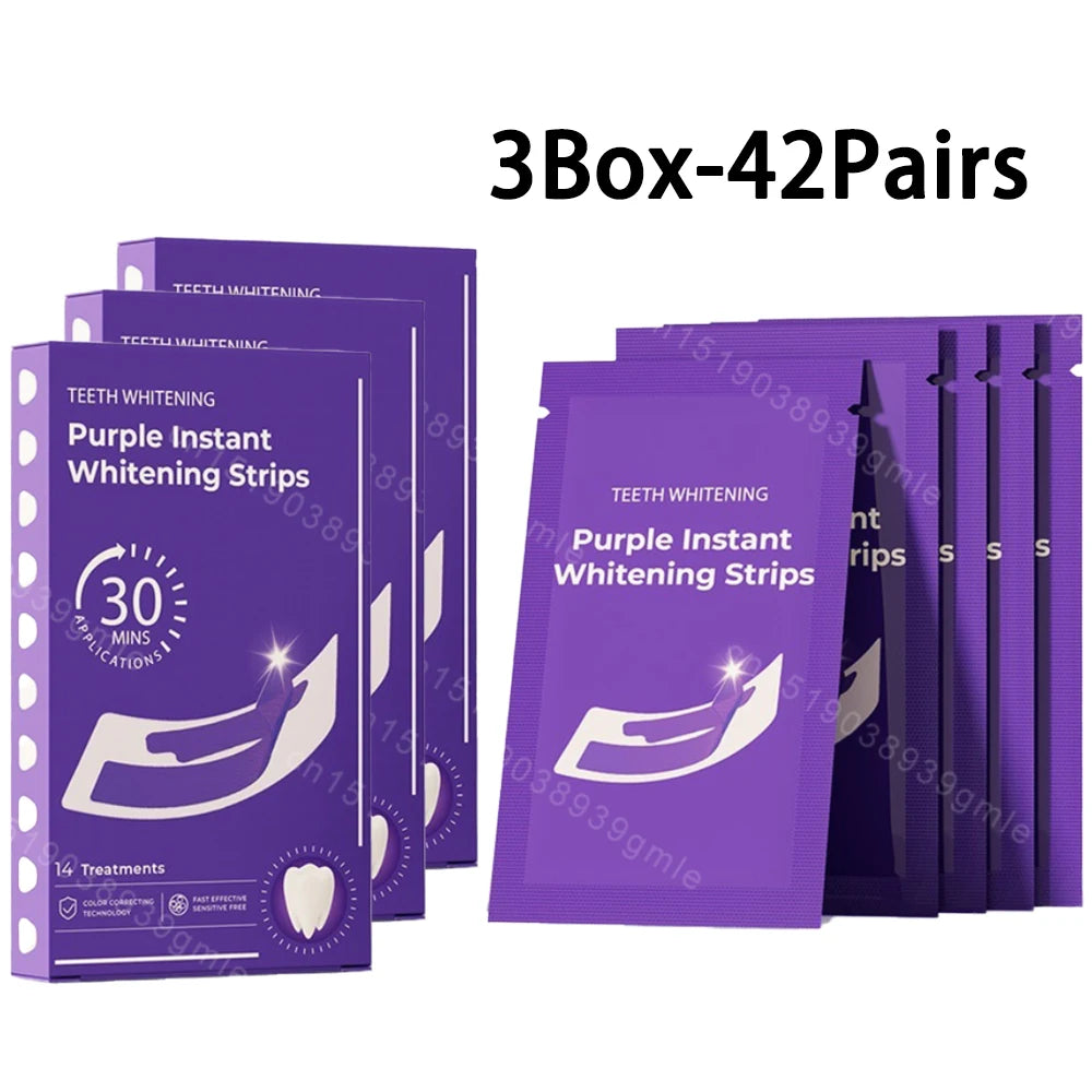 Teeth Whitening Strips Cleaning Dental Yellow Plaque Stains Removal Bleacher Restore Bright Tooth Oral Hygiene Care Stickers Gel