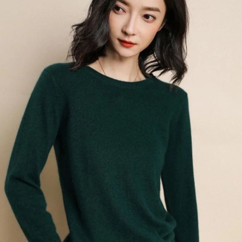 New Women Sweater O-neck Autumn Winter Basic Pullover Warm Casual Pulls Jumpers Korean Fashion Spring Knitwear Bottoming Shirt Main image