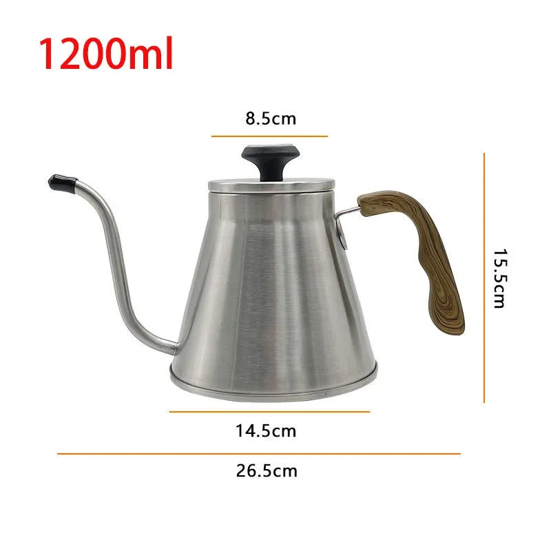 Stainless Hand Drip Coffee Maker with Thermometer Goose Beak Kettles Teapot Gooseneck Kettle Coffee Pot