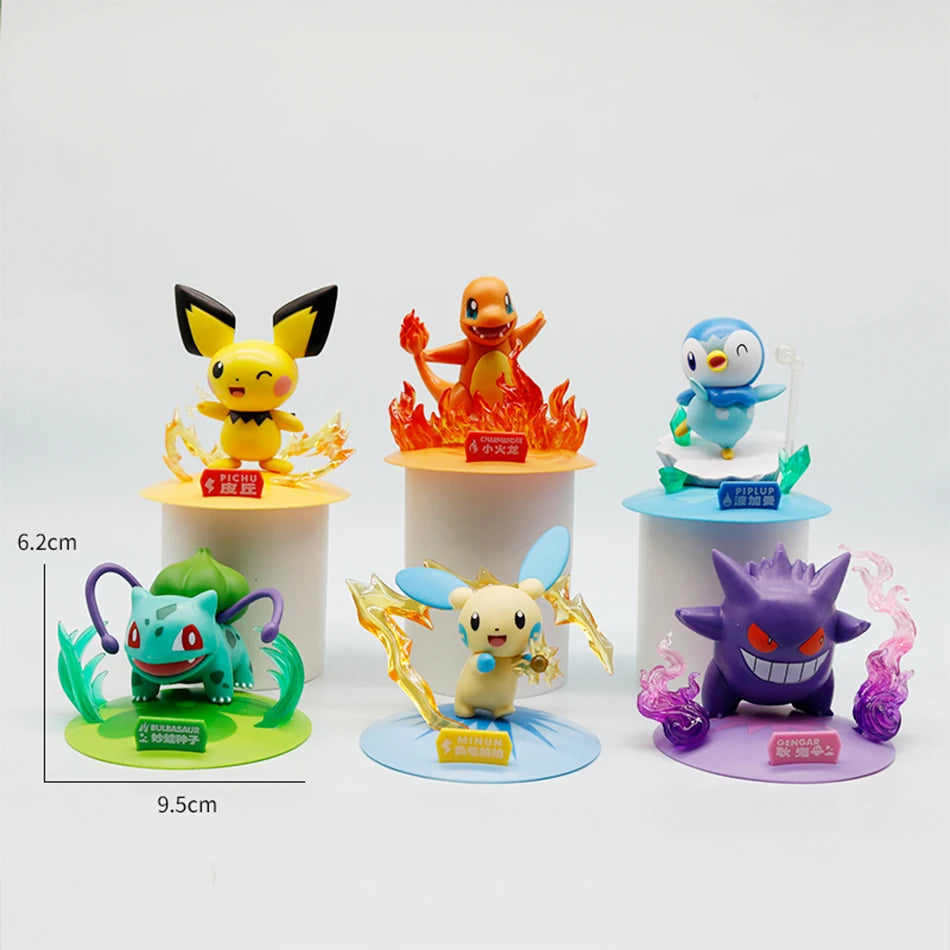 Pokemon Series Blind Box Pikachu Mewtwo Anime Figures Ornaments Dolls Gardevoir Sylveon Model Fans Desktop Car Christmas Gift