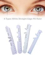 1/4pcs PD Ruler Measure Optical Vernier PD Ruler Pupil Distance Meter Eye Ophthalmic Tool Eye Occluder For Vision Test Eye Care