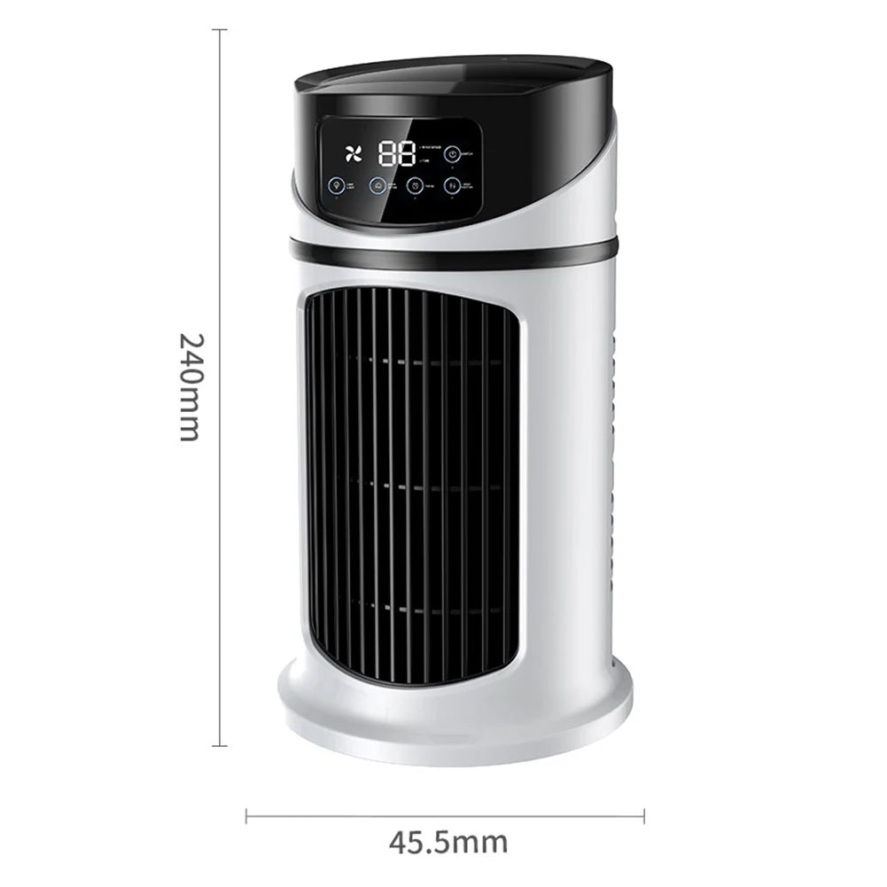 Portable Air Conditioner Desk Fan Spray Humidifier Air Cooling Fan Timing Circulation Wind Quiet Electric Fan for Home Office