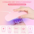 Acrylic Nail Kit with UV Light, Professional Nail Kit Acrylic Set for beginners with Everything 3PC Powder 24PC Glitter Fake Tip