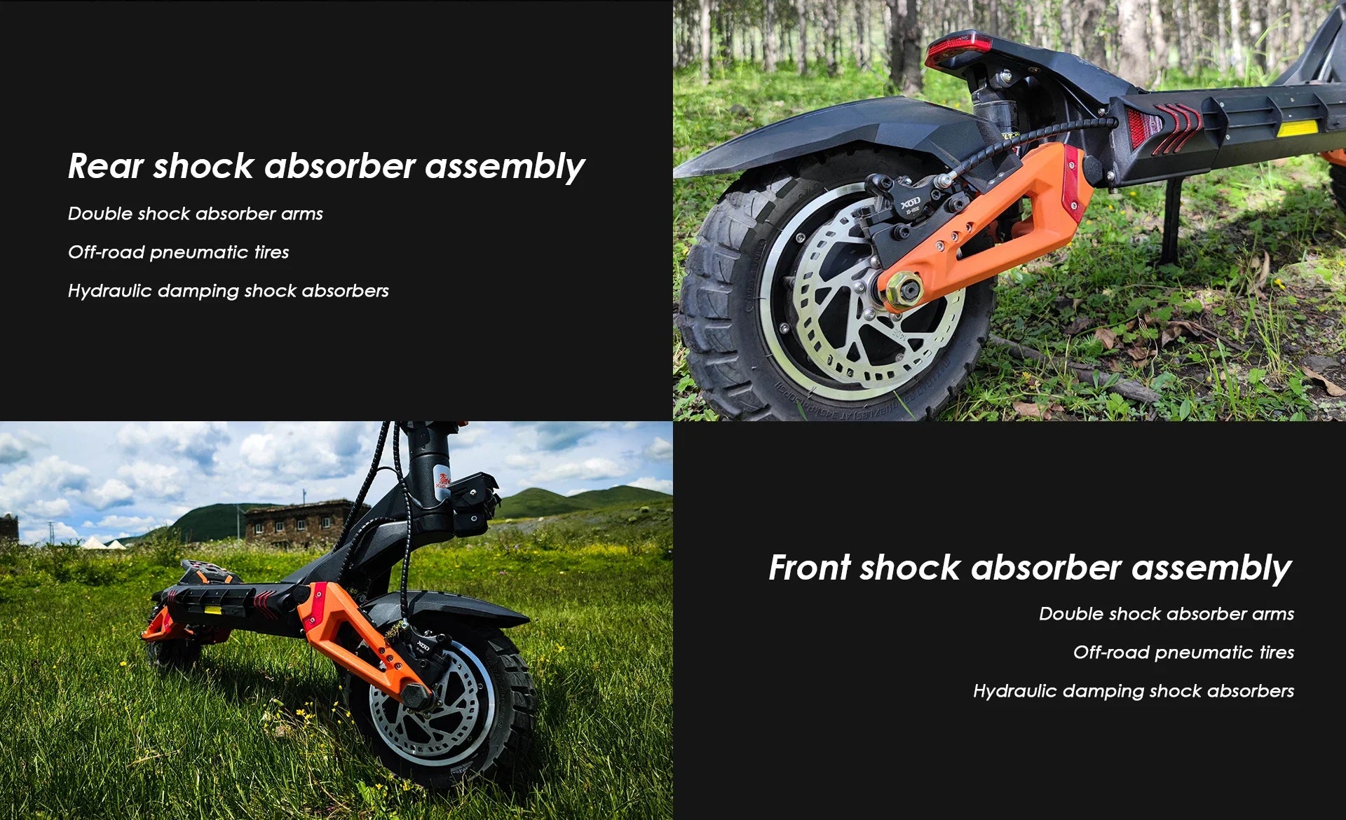 KuKirin G3 Pro Adult Electric Scooter 1200W*2 Motor All-Terrain Escooter 10 Inch Tire 52V23.4Ah Battery E-Mountain E-Scooter