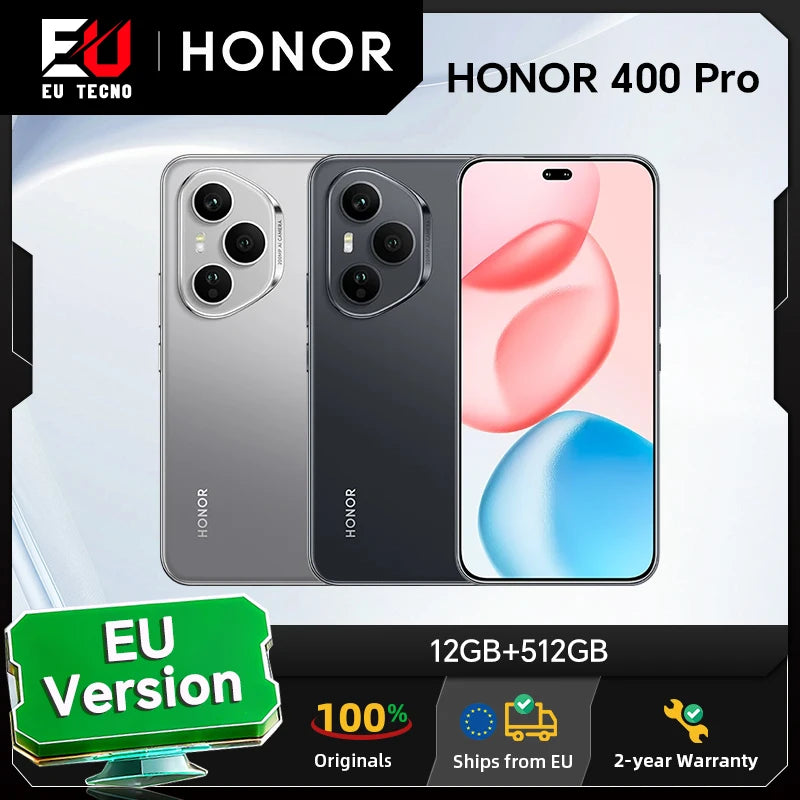 HONOR 400 Pro 5G,EU Version, 5G Smartphone, 200MP Ultra-clear AI Main Camera, Qualcomm Snapdragon 8 Gen 3, 5300mAh Battery Main image