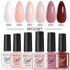 LILYCUTE 6PCS Gel Nail Polish Set Summer Neon Nail Gel Kits For DIY Nail Vernis Semi Permanent UV Lamp Gellak Nail Varnish Set