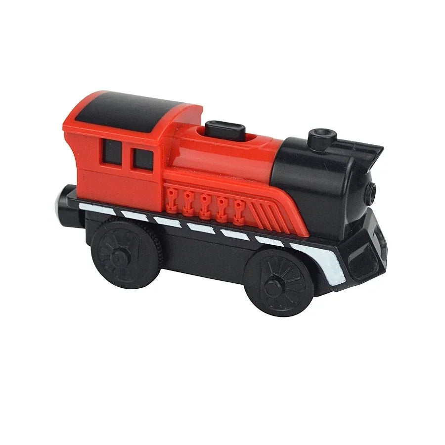 Wooden Train Toys Train Track Magnetic Set Electric Car Locomotive Diecast Slot Fit All Wood Brand Biro Railway Tracks For Kids