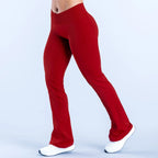 NCLAGEN Vision Flares Women's Gym Fashion Yoga Pants Front Cross High Waist Seamless Sports Leggings Fitness Wide-leg Trousers