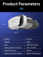 Shinecon VR Glasses 3D Headset Virtual Reality Device Helmet Goggles Lenses Mobile Smartphone Smart Phone Cell Realidade Viar VR