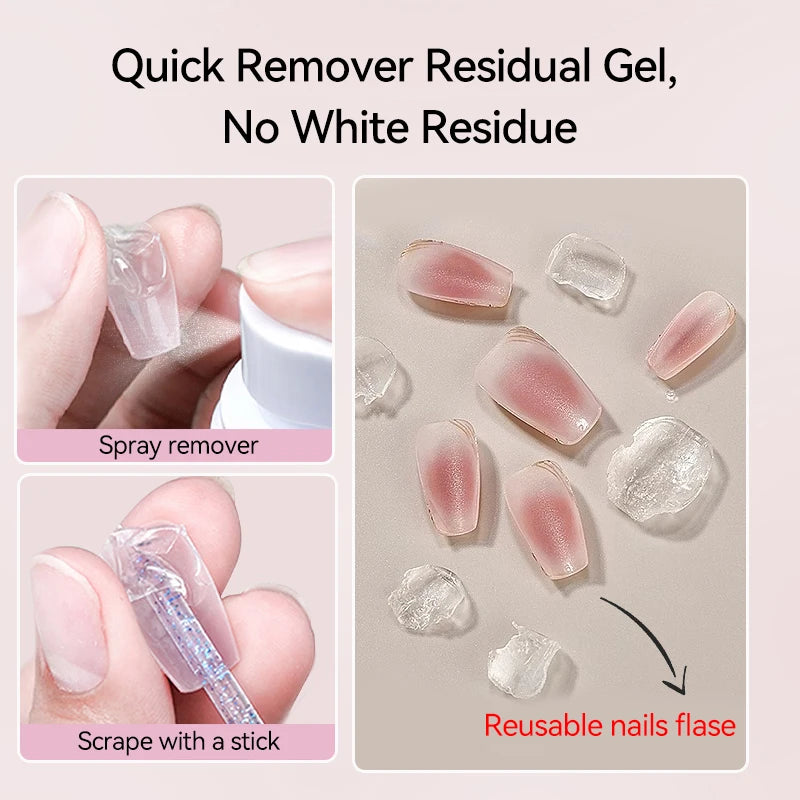 UR SUGAR 3PCS False Nails Set With 420Pcs Matte Soft Gel Tips Solid Glue Gel Remover Quick Nail Extension Kit Nail Beauty Starte